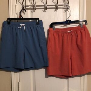BUNDLE 2  MAGELLAN YOUTH SHORTS SIZE XL -(-18-20) ONE BLUE, ONE LIGHT ORANGE.